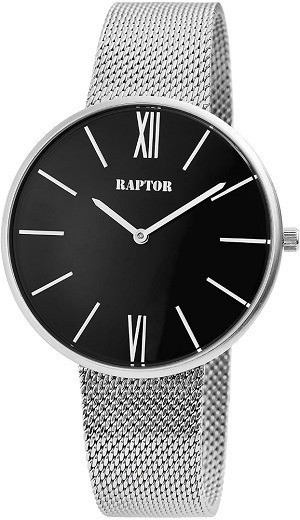 Raptor RA20025-002 dameshorloge - stalen meshband zilver kleurig - 40mm