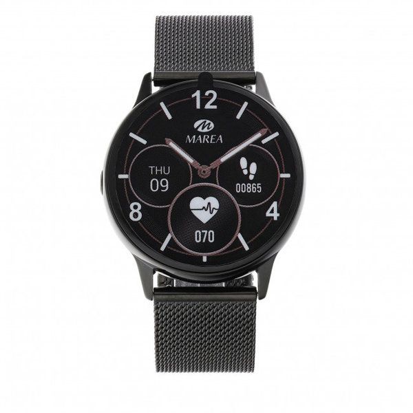 Marea B58008-1 smartwatch zwartkleurige milanese meshband