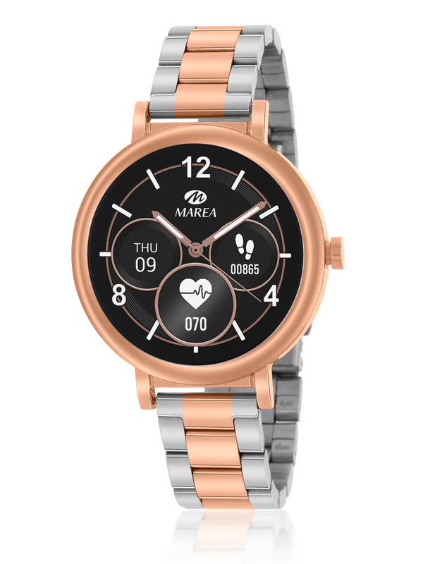Marea B61002-3 smartwatch rosé/zilverkleurige schakelband